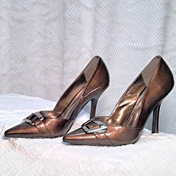 Brown Patent Delicious Heels - Picture 1 of 8